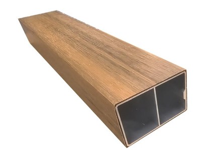Fassadenverkleidung WPC co-extrudiert Teak Sonnenschutzprofil