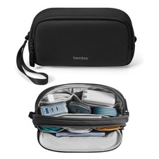 Electronic Organizer Travel Case - Dual Compartment Tech Pouch