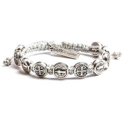 St. Benedict Protection Bracelet - Medals Hand-Cast in Italy`