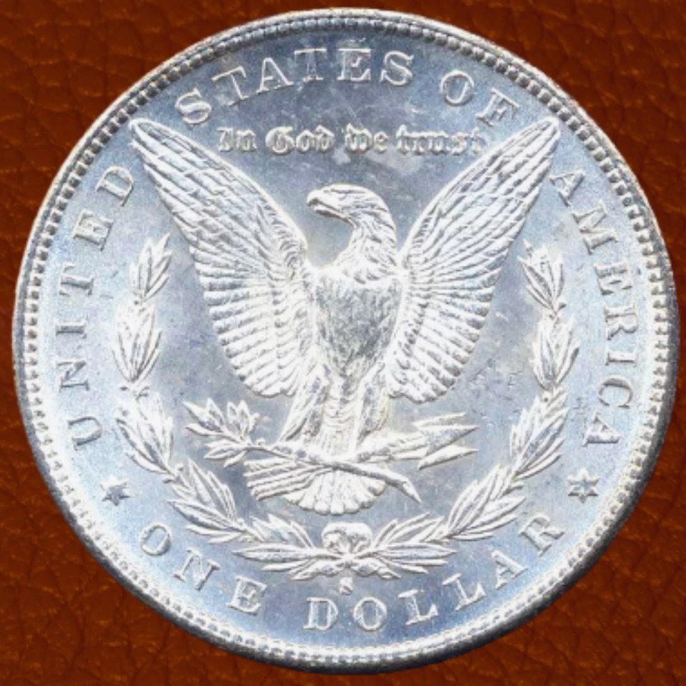 Dólar de plata Morgan 1894-Casa de la Moneda de San Francisco dólar raro moneda de Estados Unidos Foto 2 de 2