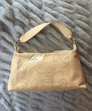 Vintage Chanel Patent Leather Camelia Perforated Hobo Shoulder Bag