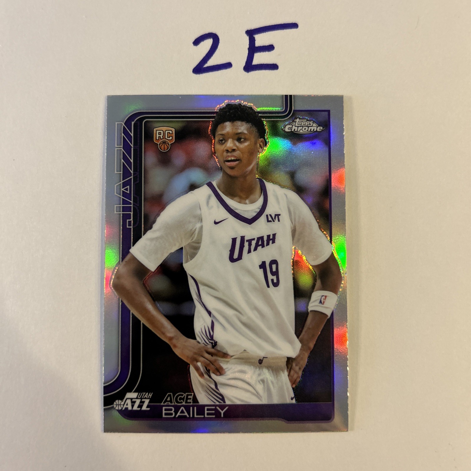 Ace Bailey 2025 Topps Chrome Rookie Silver Refractor #255 RC Utah Jazz