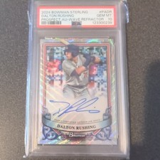 2024 Bowman Sterling Dalton Rushing Auto- Wave Refractor- 58/125 PSA 10 Dodgers 
