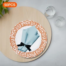 50Pcs Antique Charger Plates Charger Plates Decorative Plate for Table Dinner