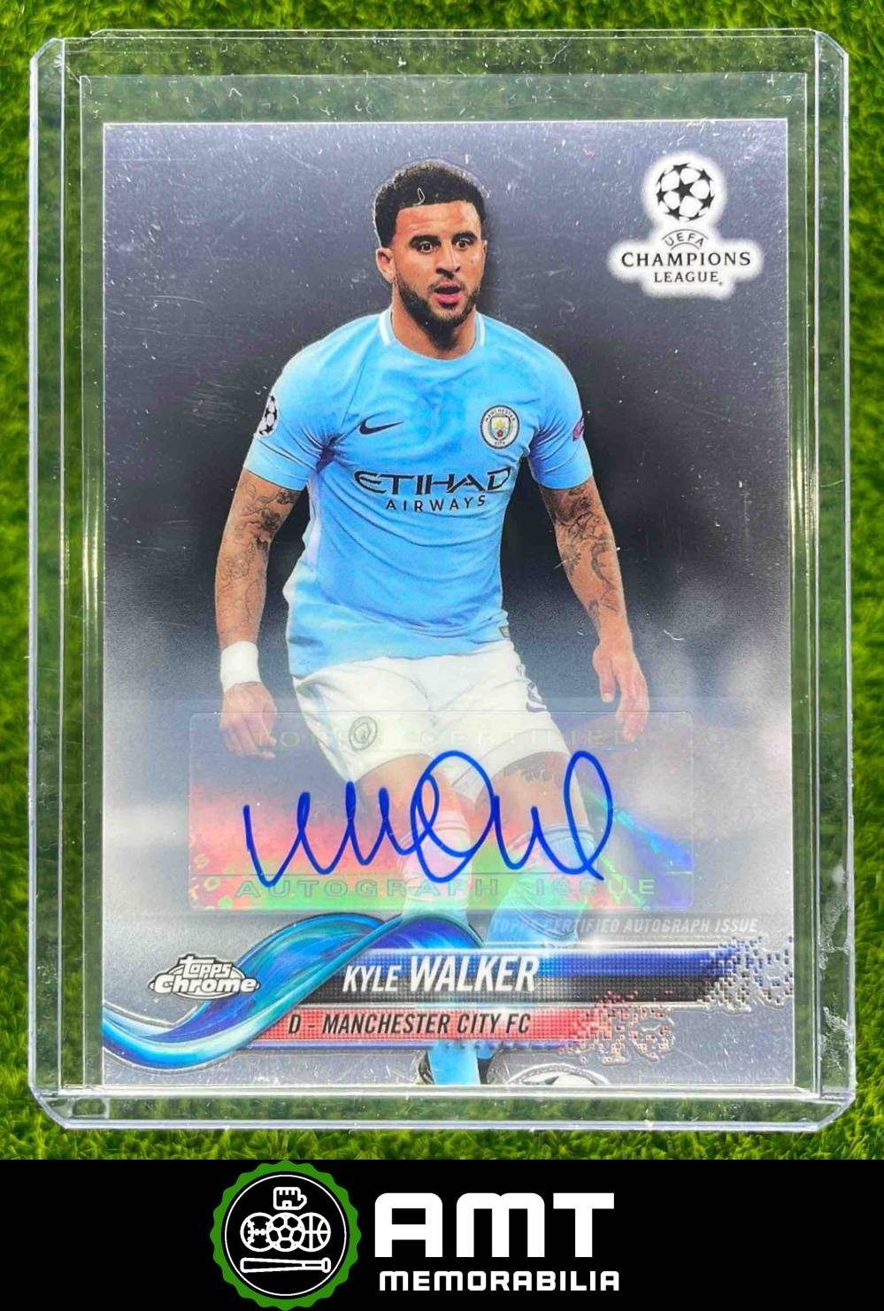 2017 Topps Chrome UEFA Champions League #3 Kyle Walker Auto Manchester City