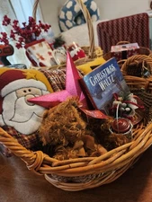 Thrifted Sustainable Christmas Gifting Basket Holiday Gift Basket