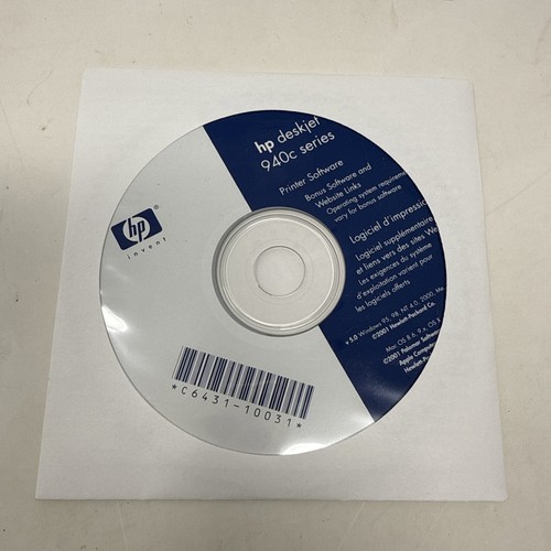 HP Deskjet 940c Series Printer Software CD 2001 Windows 95 98 NT 4.0 2000 Me