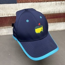 American Needle The Masters Strap Back Embroidered Golf Hat USA Made Blue NICE!