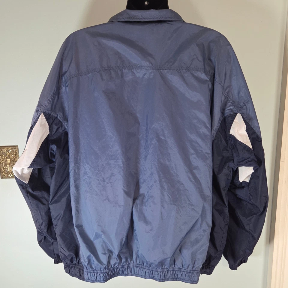 Vintage Wilson Color Block Blue Windbreaker Jacket Full Zip Lightweight Mens XXL - Image 2 of 4