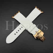 38 40 41 42 44 45 46 49 MM Rubber Band For Apple Watch Series 10 9 8 7 6 5 4 WHT