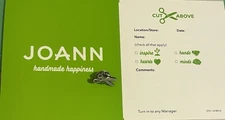 Joann Handmade Happiness JAS Cut Above Scissors Pin with Card
