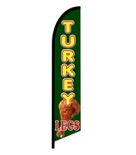 TURKEY LEGS SWOOPER FEATHER FLAG BANNER SIGN 8361