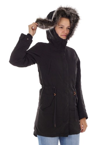 O'neill Parka Chaqueta de Invierno con Capucha Negro Amplio Cordón Ajuste Piel - Imagen 2 de 3