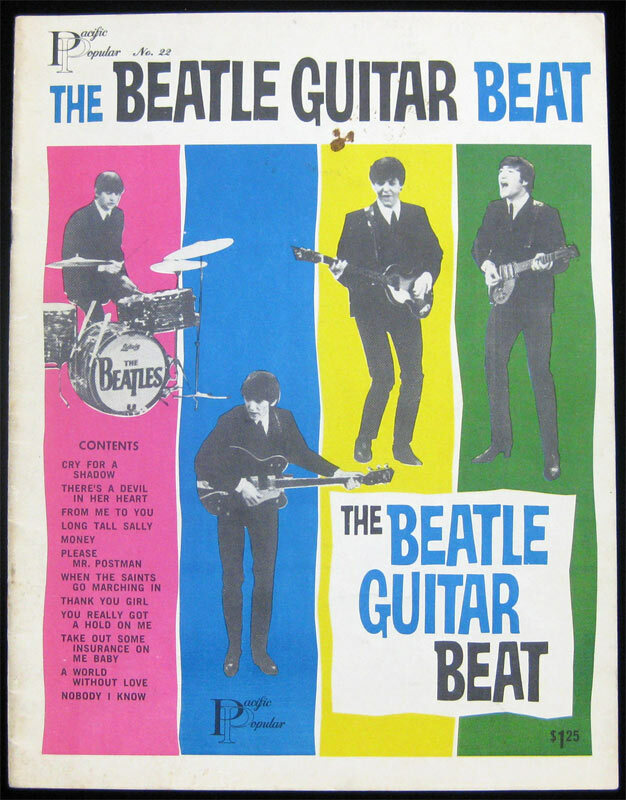 Beatles Guitar Beat 1964 Original Song Book Sheet Music VTG