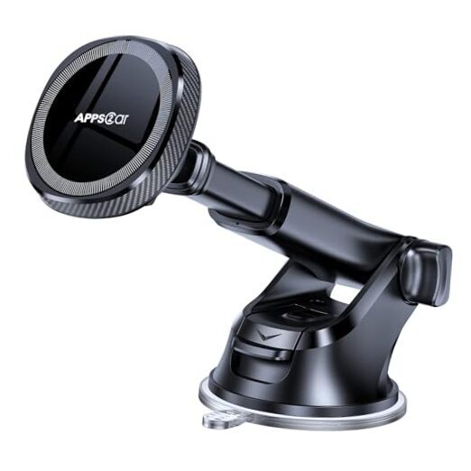 MagSafe Car Mount - Magnetic Phone Holder for Dashboard in Black  