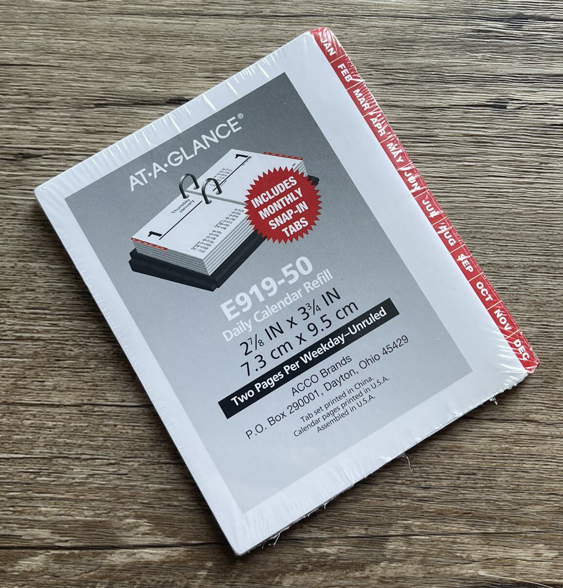 E919-50 Calendar Refill 2025 