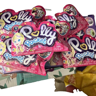 MATTEL 5 Polly Pocket Tiny Takeaway Blind Bags Surprise Doll and Accessory Series 1