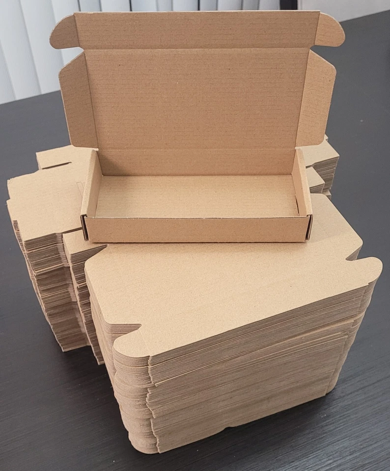 Lot of 100 Brown Corrugated Shipping Mailer Packing Box 8"x4"x1" (20x10x2.5 cm) - Image 3 of 4
