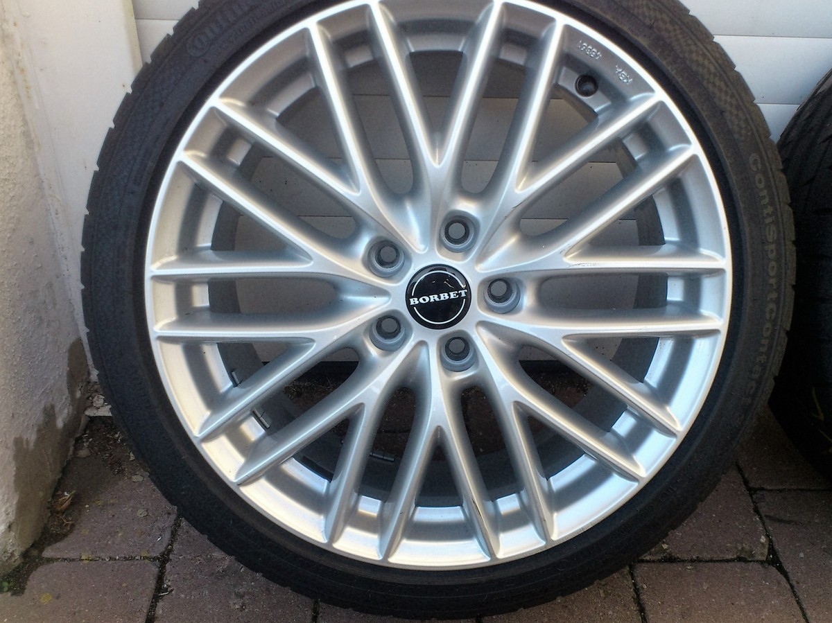 [美品] BORBET BS5 R18 5x112 8J +35 アルミホイール wheels/borbet-bs5-black-polished-