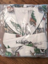 POTTERY BARN National Lampoon Printed Flannel Robe-Medium-OPEN BOX