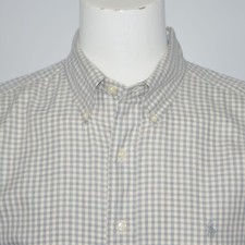 POLO RALPH LAUREN Classic Fit 100 Cotton Gray Check Long Sleeve Shirt Sz XL