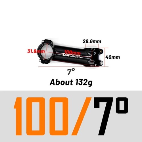 7 17 35 Degree MTB Road Bicycle Stem 28.6 31.8mm 60/70/80/90/100/110/120/130mm - Picture 29 of 43
