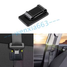 Carbon Fibre Style Car Seat Belt Holder Stabilizer Limiter Clip Accessories