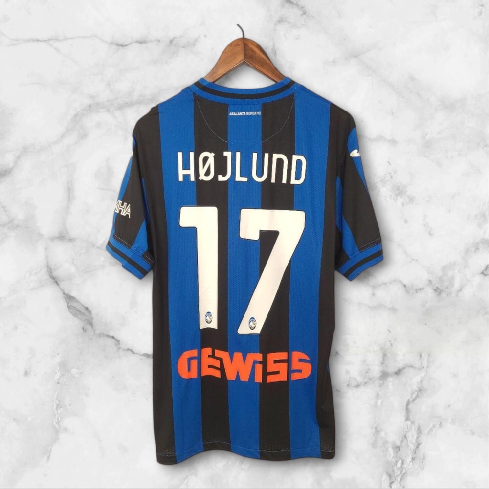 Atalanta 22/23 Rasmus Hojlund Player Issue Match Worn Jersey Size L