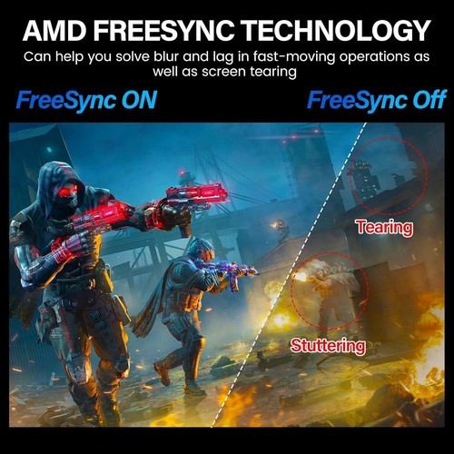 Gaming Monitor 24 Inch Curved 180Hz, PC Screen Full HD 1080P, 2800R Frameless Cu - Picture 5 of 6