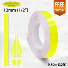 BRIGHT YELLOW 1/2" 12mm PIN STRIPE Car Model Streamline TAPE Decal Vinyl Sticker