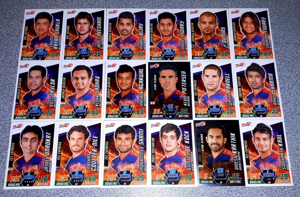 Topps Cricket Attax 2014/15 Pepsi IPL JUEGO COMPLETO y carpeta Foto 3 de 4