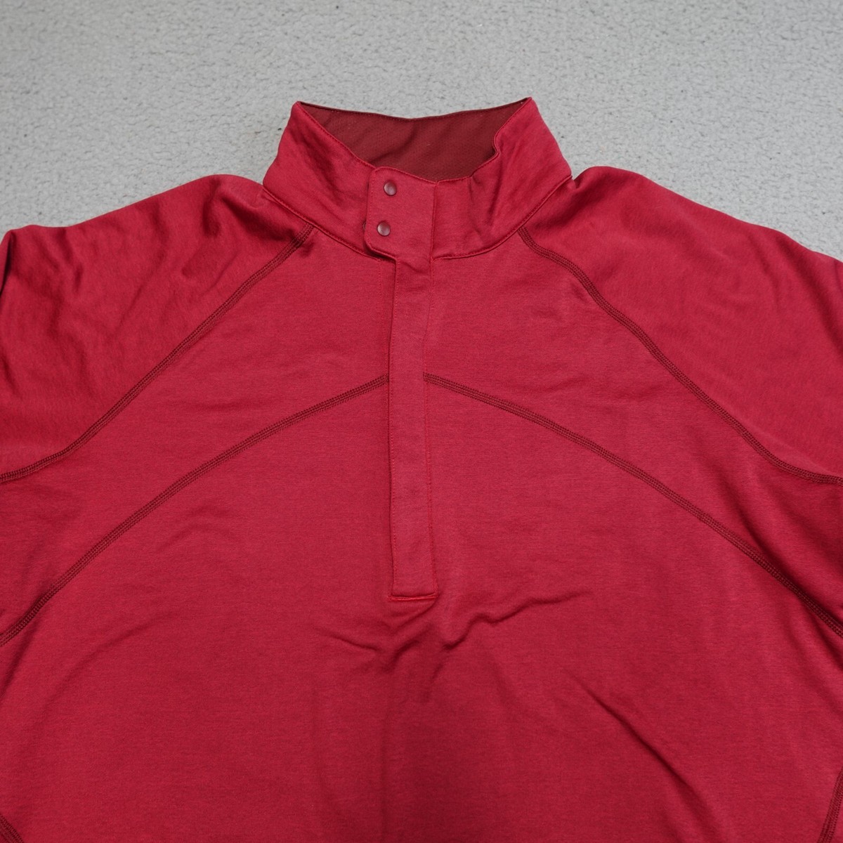 REI Sweater Adult Size Large 1/4 Zip Pullover Snap Button Mock