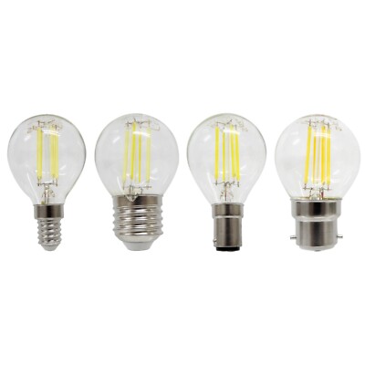 LED Golfball Birne Filament Klarglas B22 B15 E27 E14 warm kühl Tageslicht Lampe