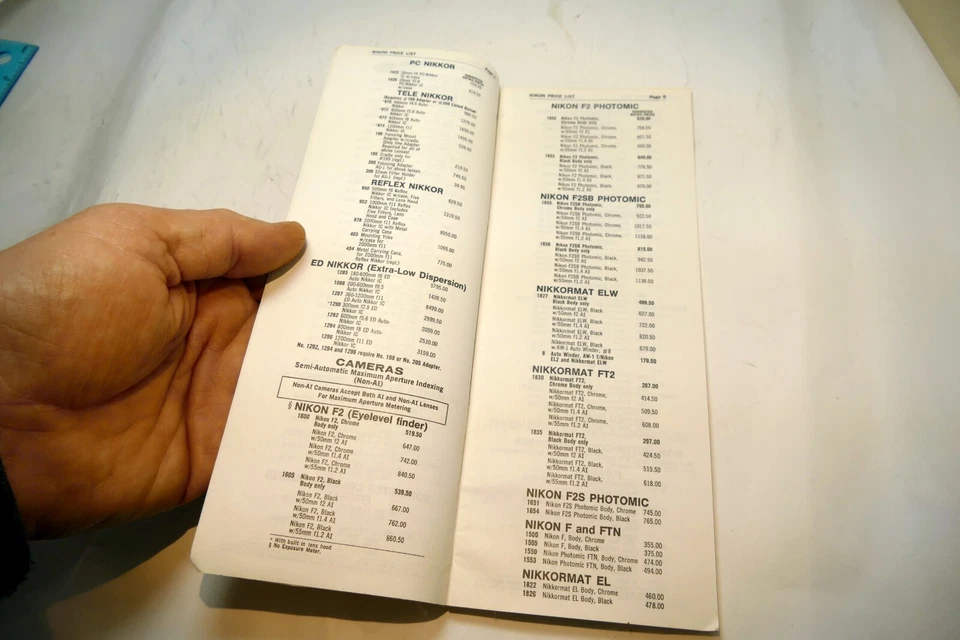 Nikon Sales Brochure Price List Camera F F2A F2AS Photomic FM FM2 - 1977 - Image 4 of 4