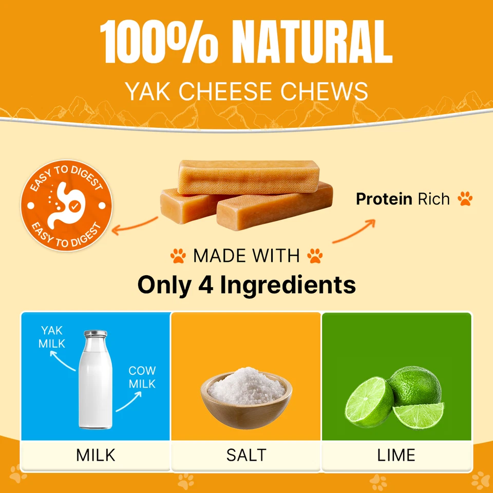 Himalayan Yak Cheese Dog Chew for Small dogs - 5pc, Natural & Healthy Dog Treats - Image 3 of 4