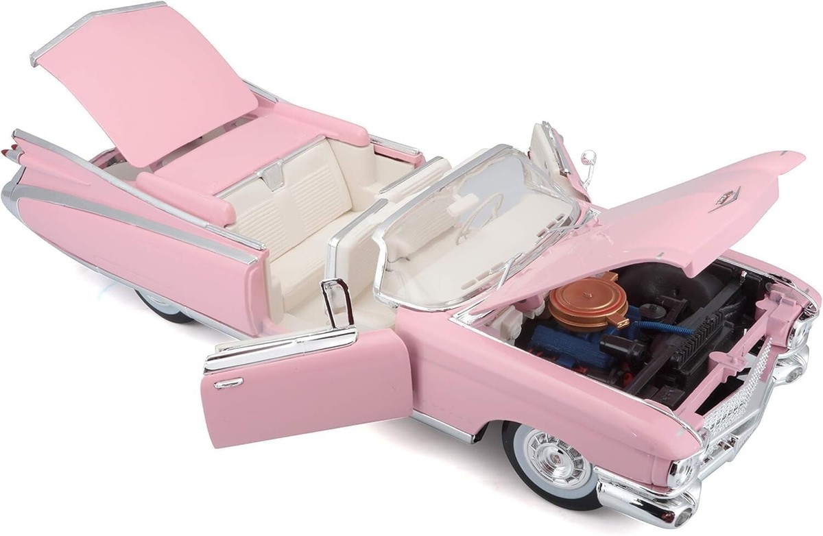 1959 CADILLAC ELDORADO BIARRITZ PINK 1/18 DIECAST MODEL CAR BY