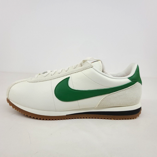 nike cortez white green