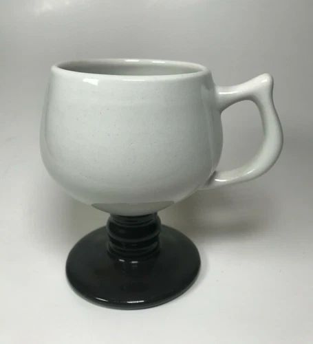 CARIBE Puerto Rico Footed Pedestal Mug White Chocolate Brown