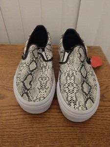 snakeskin vans slip ons