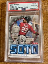 2021 Topps Juan Soto Highlights Insert Not Done Yet #JSH14 PSA8 Yankees Padres