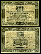 1 Thaler Courant aus dem Jahr 1834, Königreich Preußen, 1 Taler, Reproduktion