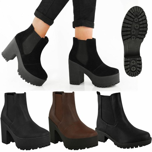 platform slip on boots