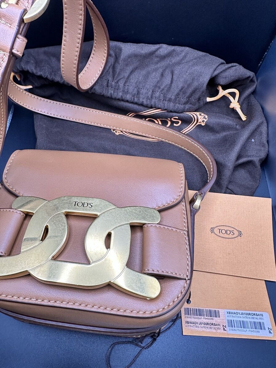 TOD'S*Kate Crossbody Bag レザー&ムートン ミニバッグ*送込 Authentic NEW Tod'S Kate Leather Crossbody Bag Mini Shoulder