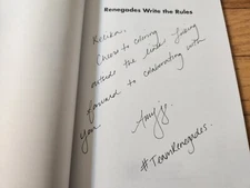 Amy Jo Martin SIGNED Renegades Write the Rules Advance Uncorrected Proof COA