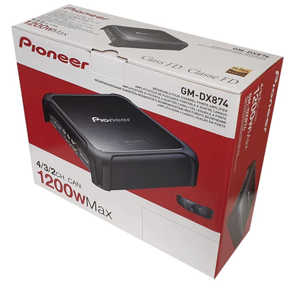 4-канальный усилитель Pioneer GM-DX874 Класс D мощностью 1200 Вт Мостовой с регулятором низких частот
