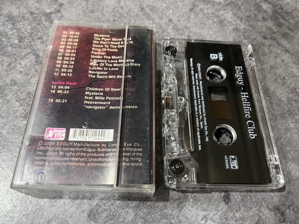 Edguy Hellfire Club Cassette Tape (Nuclear Blast 2004) Symphonic Power Metal - Imagem 2 de 3