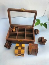 Brainteaser Puzzle Box Hidden Compartments Enigma 6 Puzzle Game In Unique Gift