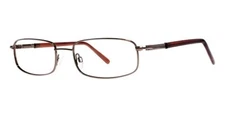 MODERN OPTICAL JAZZ UNISEX METAL EYEGLASSES 58-18-155 BROWN WITH SOFT CASE