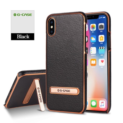 G-Case Leather Case Plating Alloy Cover With Kick Stand For iPhone X/8/7/6s/Plus - Picture 13 of 16