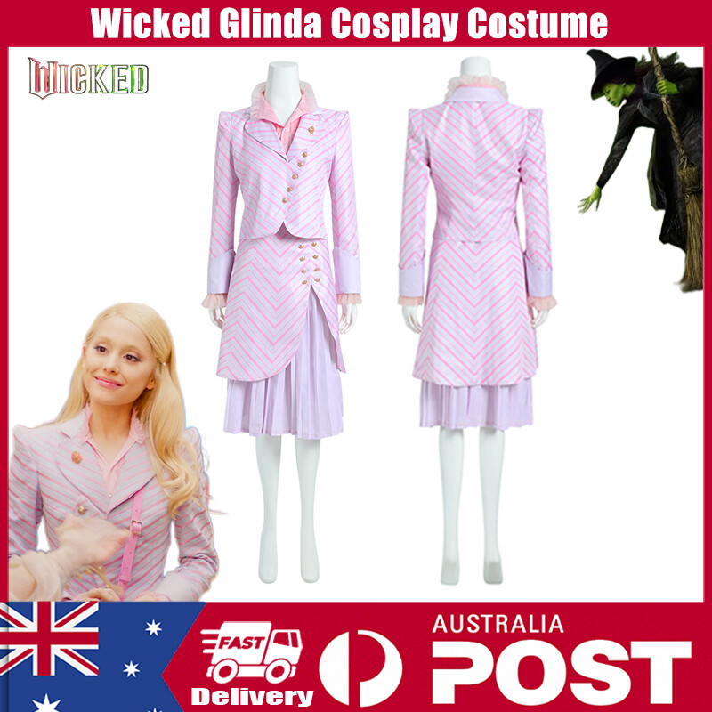 Wicked Glinda Cosplay Costume 2024 Movie Wicked Fancy Dress